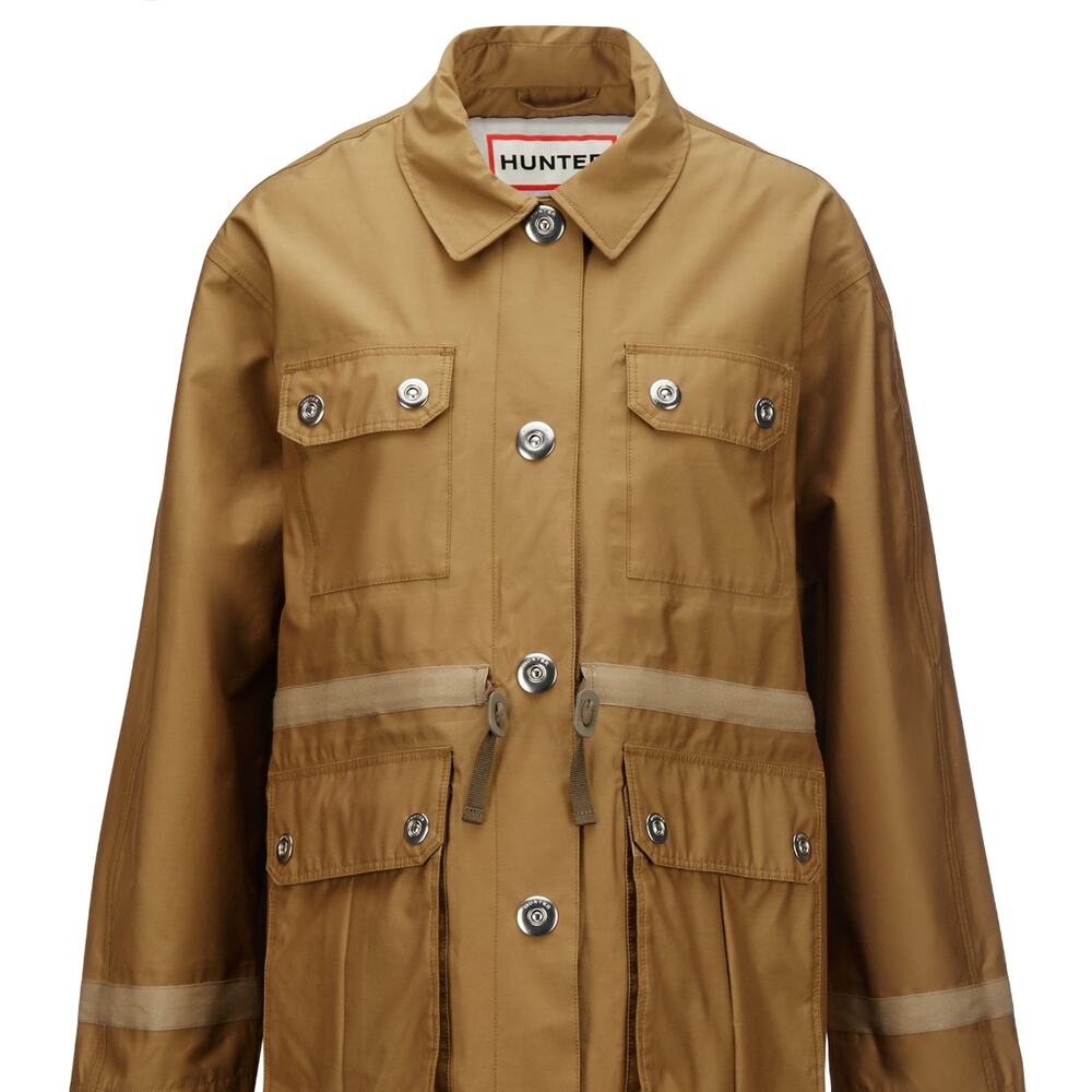 Hunter Refined Garden Water Resistant Tan Outdoors Raincoat Anorak Jacket Sz XL - Picture 2 of 8